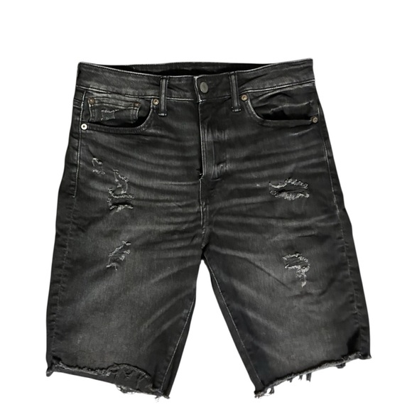 American Eagle Outfitters Other - American Eagle Outfitters Distressed Black Denim Shorts Men's 31 Modern Utility